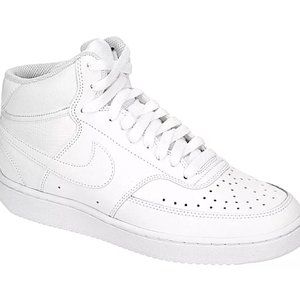 Nike Womens Court Vision MID Sneaker - WHITE (Sz 6.5y)